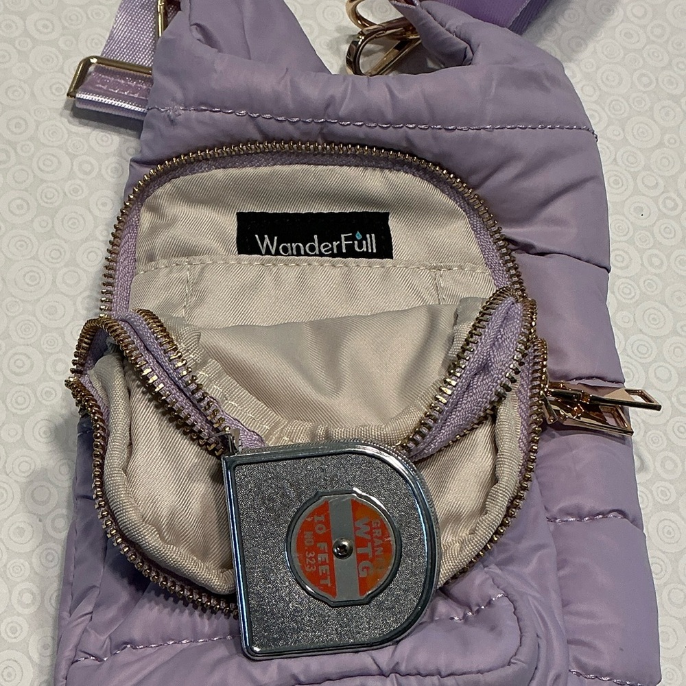 Lavender Quilted Crossbody Bag - Picture 7 of 10